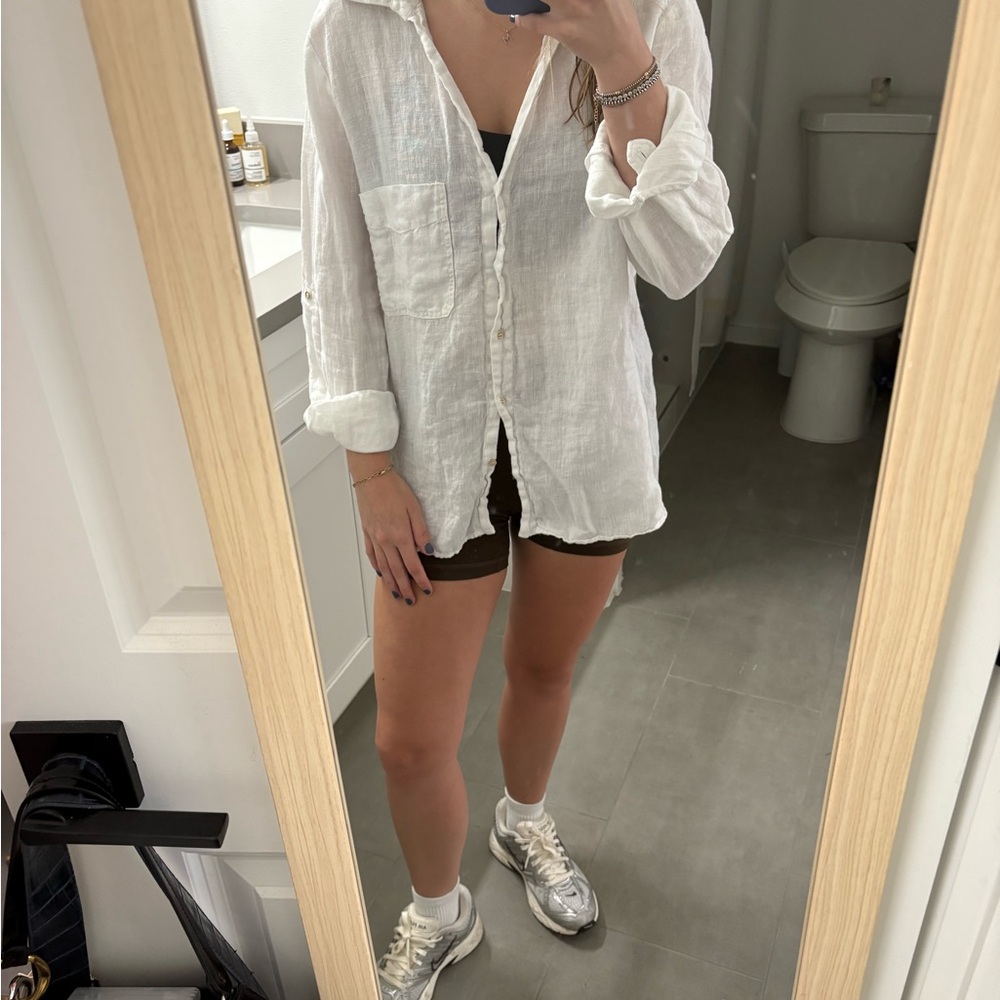 Zara White Button Down Shirt